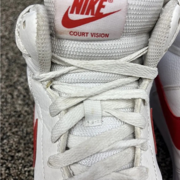 Nike Court Vision Mid Mens Size 13 White Leather 2021 Basketball Gym Shoes - Picture 2 of 7
